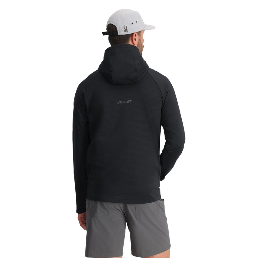 Mens Gridweb Hoodie - Black