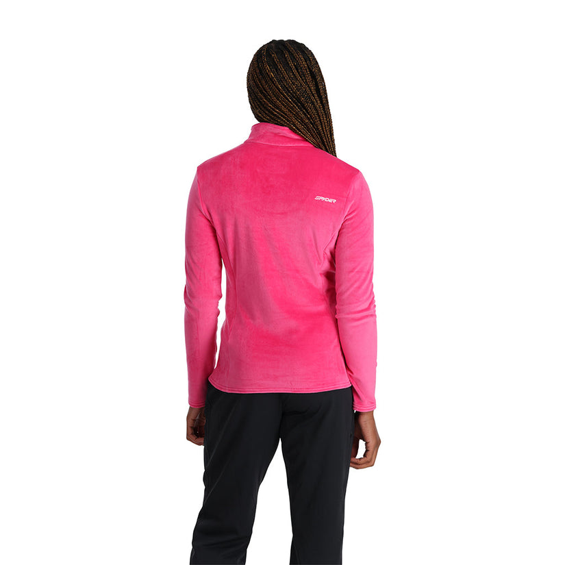 Womens Shimmer Bug Half Zip - Pink