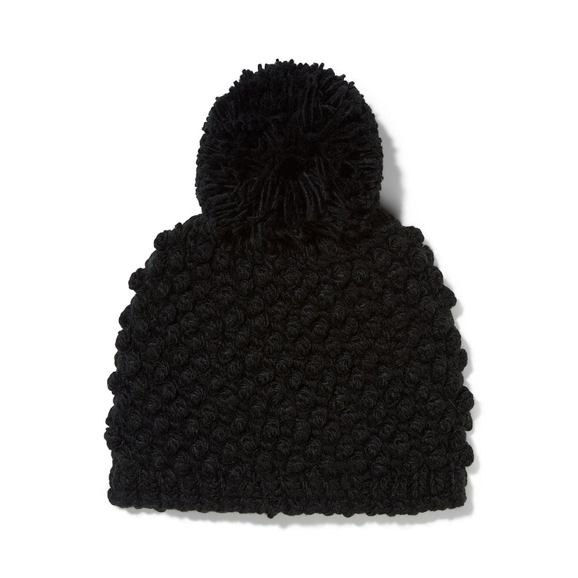 Womens Brrr Berry Pom Beanie - Black